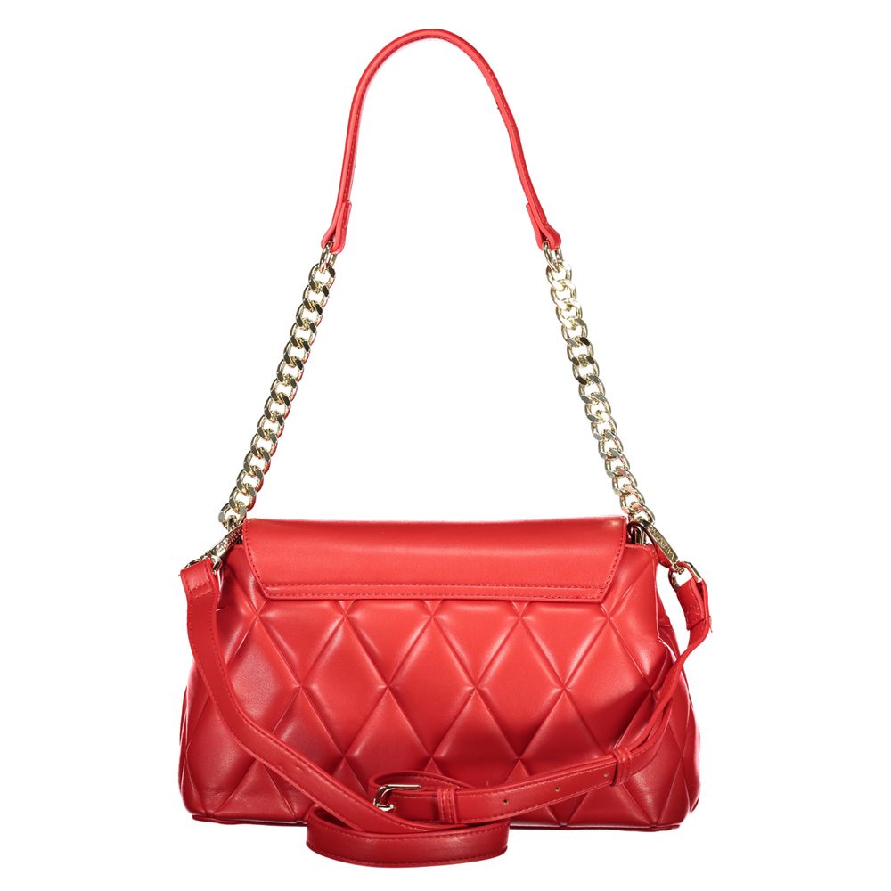 Evening Shoulder Handbag by Mario Valentino for women in polyethylene red & signature features a signature silhouette, showcasing a secure and signature internal-pockets with versatile shoulder-strap, adjustable-strap & handle for a sophisticated look.