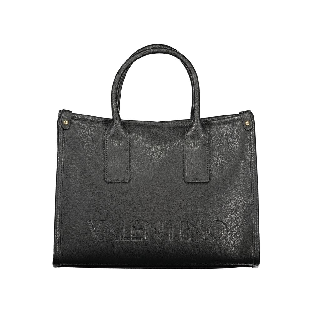 This Handbag by Mario Valentino for women in polyethylene and black, signature-print & print presents a sculptural silhouette featuring a secure , ample internal-pockets, and versatile adjustable-strap & handle for a sculptural finish.