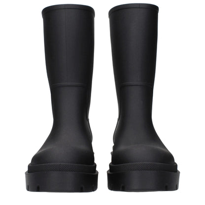 Off-White Black Cotton Ankle Boots