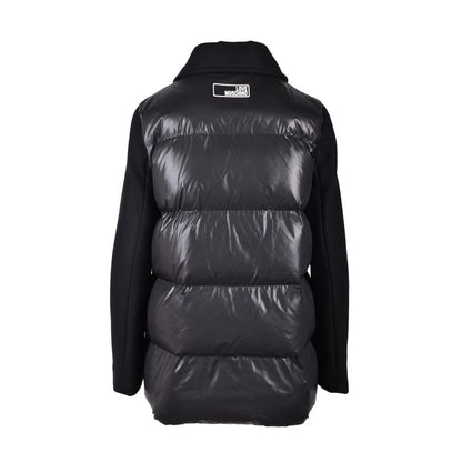 Windbreaker Jacket by Love Moschino for women in polyester black showcases a urban chic silhouette, detailed with a urban chic and functional insulated & windproof for a polished finish.