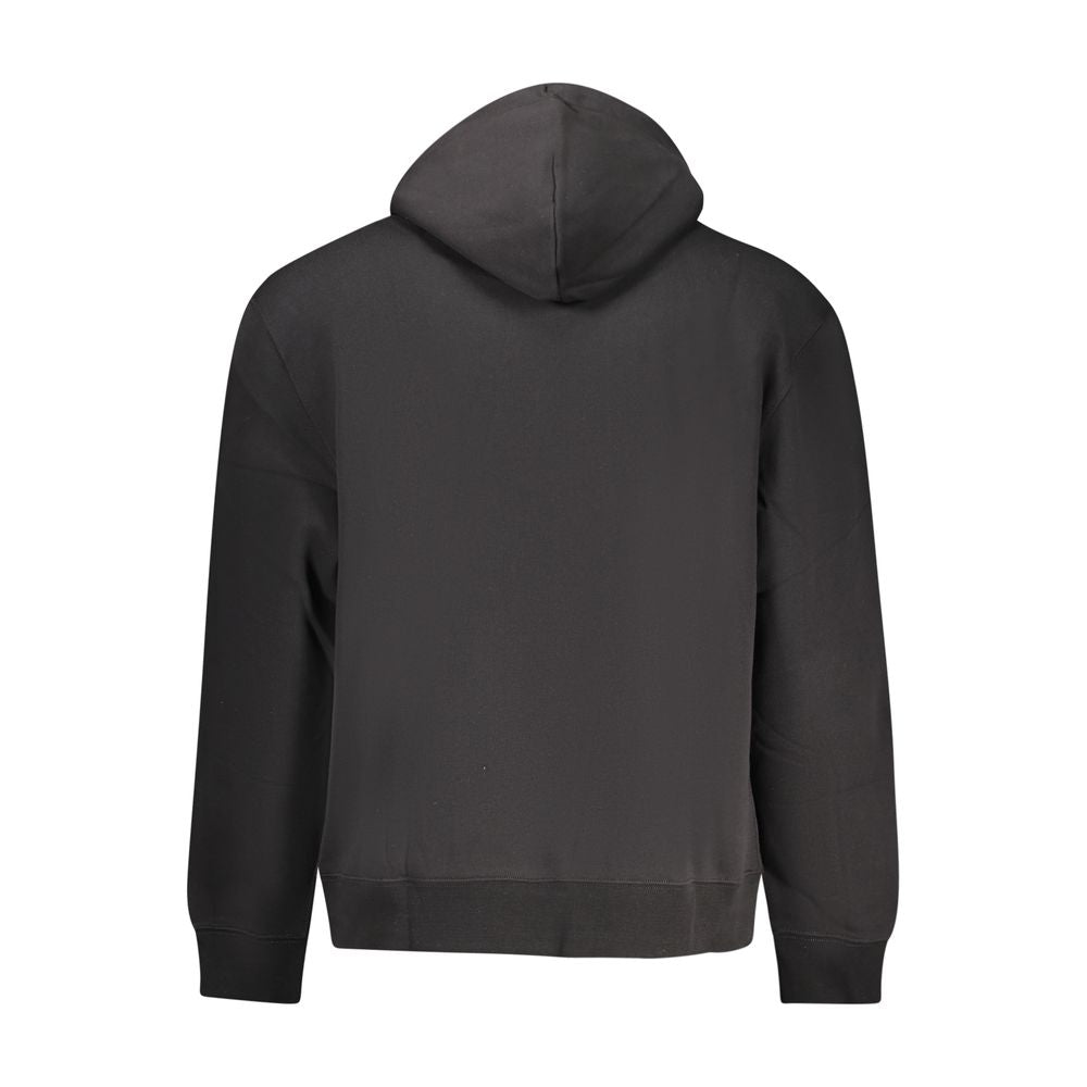 Hooded Sweatshirt Hoodie by Calvin Klein for men in cotton polyester black showcases a city-ready silhouette, artfully detailed with a signature hooded neckline and for a city-ready finish.