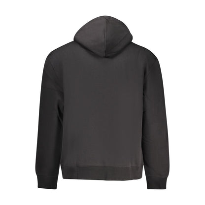 Hooded Sweatshirt Hoodie by Calvin Klein for men in cotton polyester black showcases a city-ready silhouette, artfully detailed with a signature hooded neckline and for a city-ready finish.