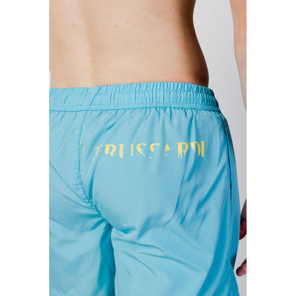 Trussardi Beachwear Blue Polyester Swim Shorts
