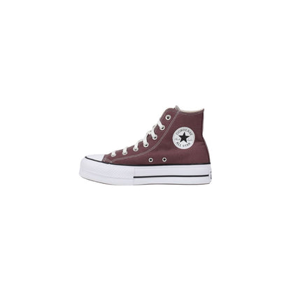 Converse Purple Fabric Platform Sneakers
