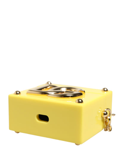 Dolce & Gabbana Calf Leather Polycarbonate & Poly Methyl Methacrylate Earbuds Carrying Case - Gold Yellow