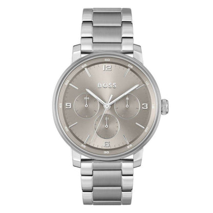 Hugo Boss Gray Stainless Steel Dress Watch
