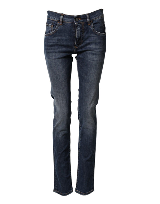 Dolce & Gabbana Men's Skinny Regular Fit Stretch Denim Cotton Jeans - Blue