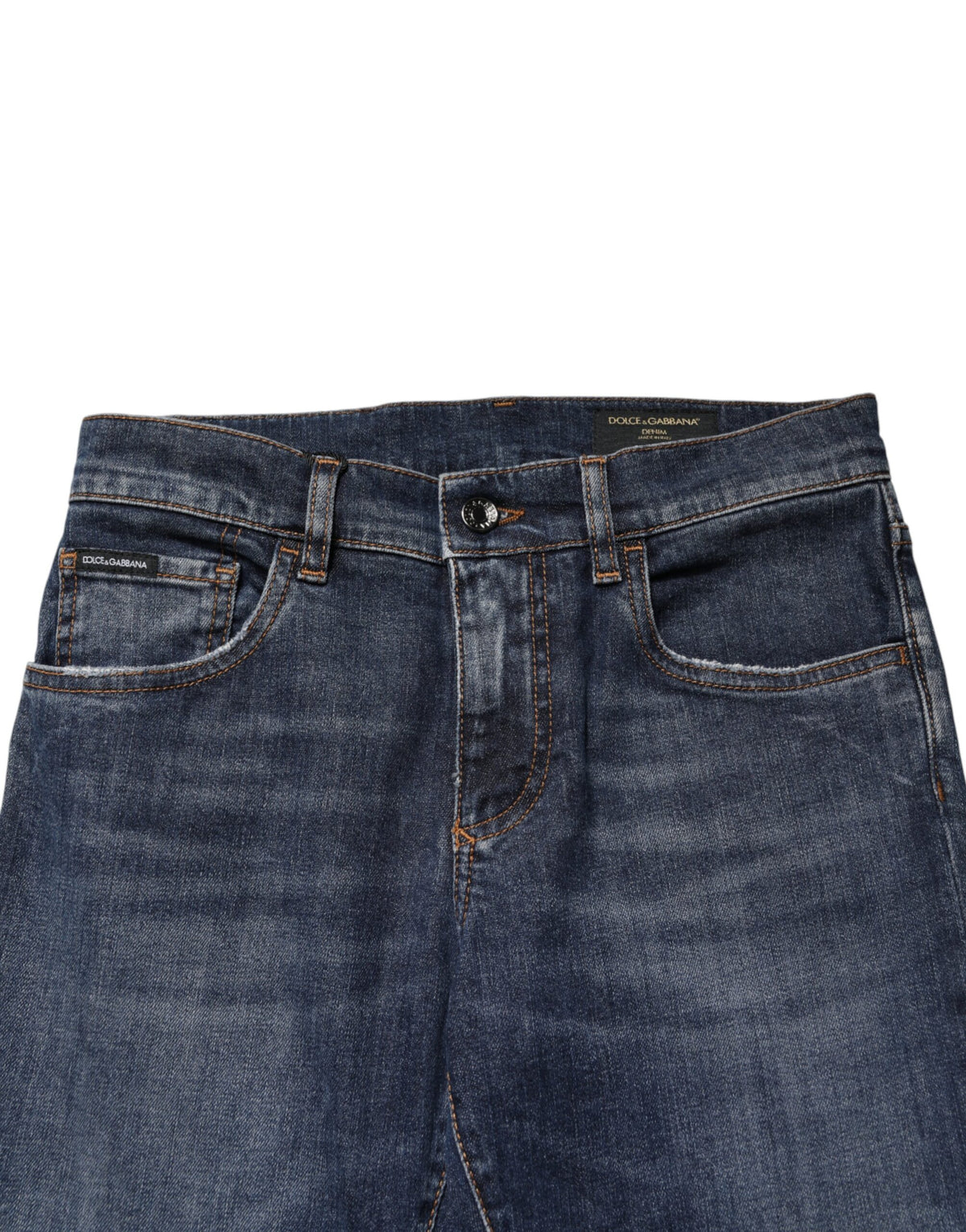 Dolce & Gabbana Men's Skinny Regular Fit Stretch Denim Cotton Jeans - Blue
