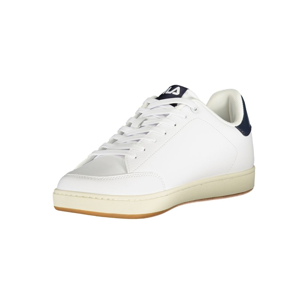 Sneakers by Fila for men in polyester & polyurethane white features an sumptuous design from the Heart Men's Low-Top Polyester & Polyurethane Sneakers collection, highlighting a sumptuous low-top style for a premium, high-fashion look.