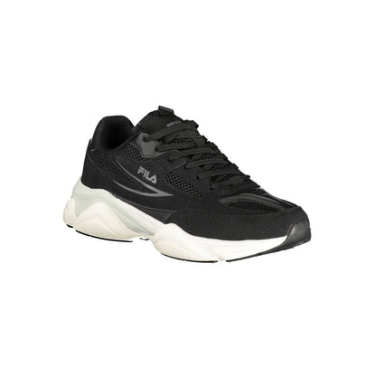 Sneakers by Fila for men in polyester & polyurethane black features an sumptuous design from the Men's Chunky Polyester & Polyurethane Sneakers collection, highlighting a sumptuous chunky style for a premium, high-fashion look.