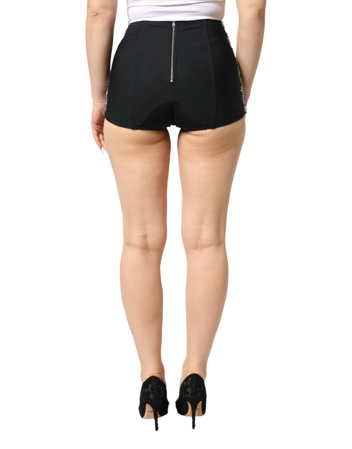Dolce & Gabbana Women's High Rise Silk & Polyester Short Trousers - Multicolor