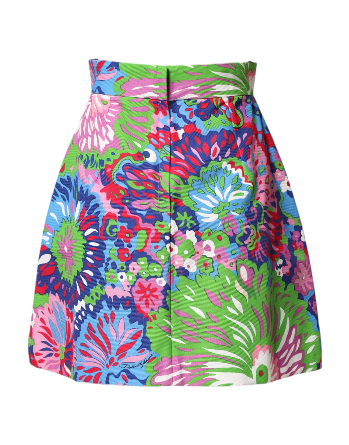 Dolce & Gabbana Women's High Rise Cotton Short Trousers - Multicolor Floral Print