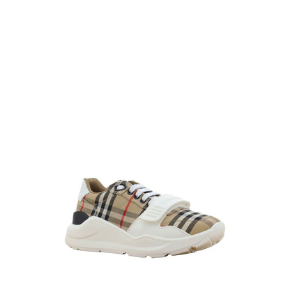 Burberry Beige Cotton Athletic Sneakers
