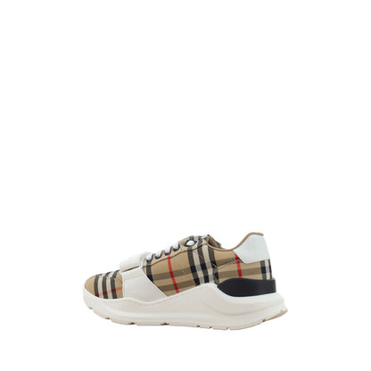 Burberry Beige Cotton Athletic Sneakers