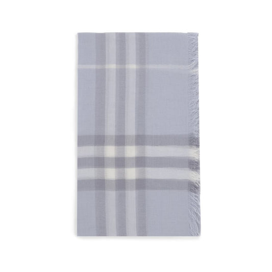 Burberry Light Blue Wool Scarf