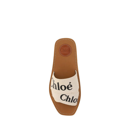 Chloé White Rubber Sandals