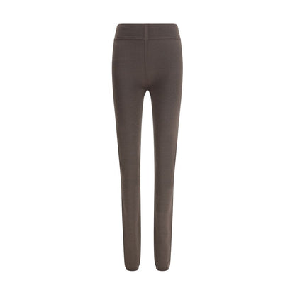 Rick Owens Gray Fleece Wool Leggings