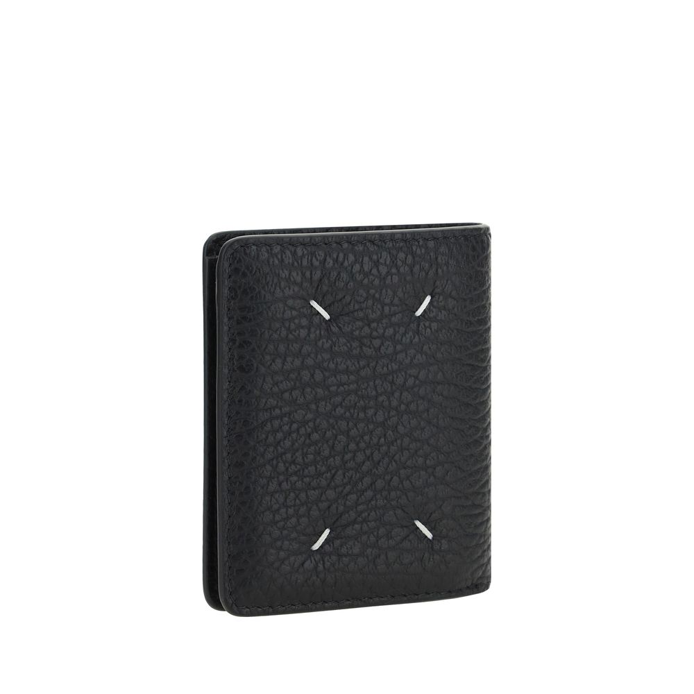Cardholder Wallet by Maison Margiela for women in bos taurus calfskin leather black showcases a refined silhouette, artfully detailed with the signature style of the Bos Taurus Calfskin Leather Cardholder Wallet and functional card-organization.