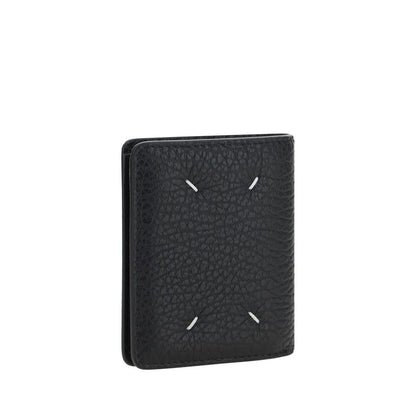 Cardholder Wallet by Maison Margiela for women in bos taurus calfskin leather black showcases a refined silhouette, artfully detailed with the signature style of the Bos Taurus Calfskin Leather Cardholder Wallet and functional card-organization.