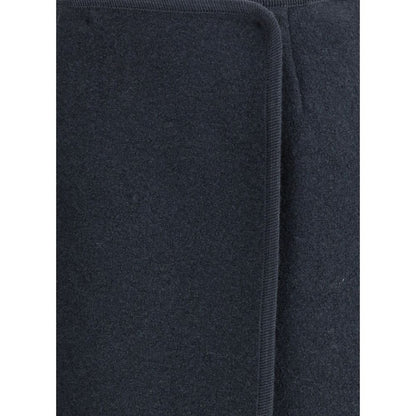 RIER Blue Fleece Wool Midi Skirt