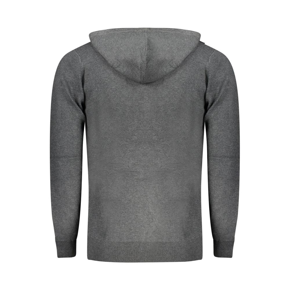 Hooded Cardigan by Norway 1963 for men in polyester gray showcases a captivating silhouette, artfully detailed with a captivating and hooded neckline for a truly sophisticated captivating look.
