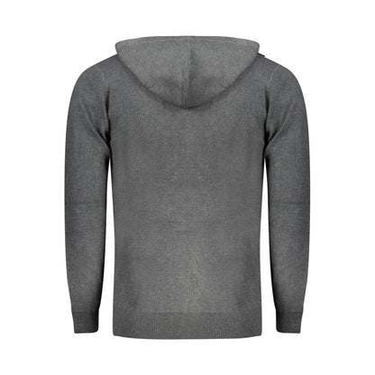 Hooded Cardigan by Norway 1963 for men in polyester gray showcases a captivating silhouette, artfully detailed with a captivating and hooded neckline for a truly sophisticated captivating look.