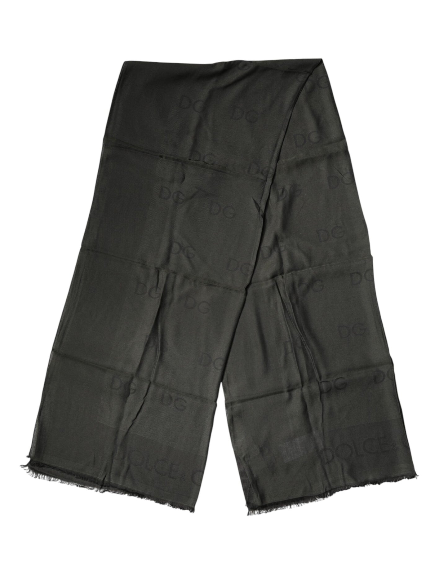 Dolce & Gabbana Black Modal Neck Wrap Men Shawl Men Scarf