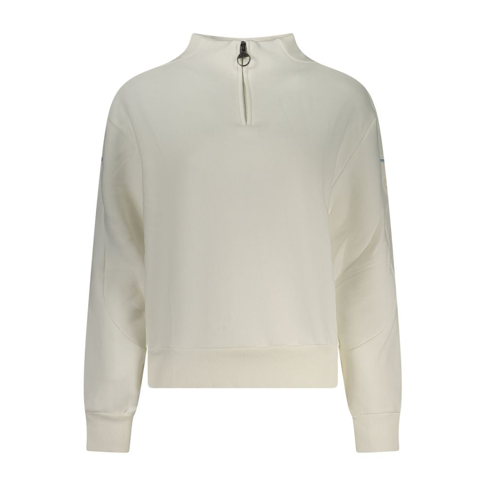 Sweatshirt by North Sails for women in stretch polyester cotton white features an exquisite silhouette, showcasing and details for a exquisite look.