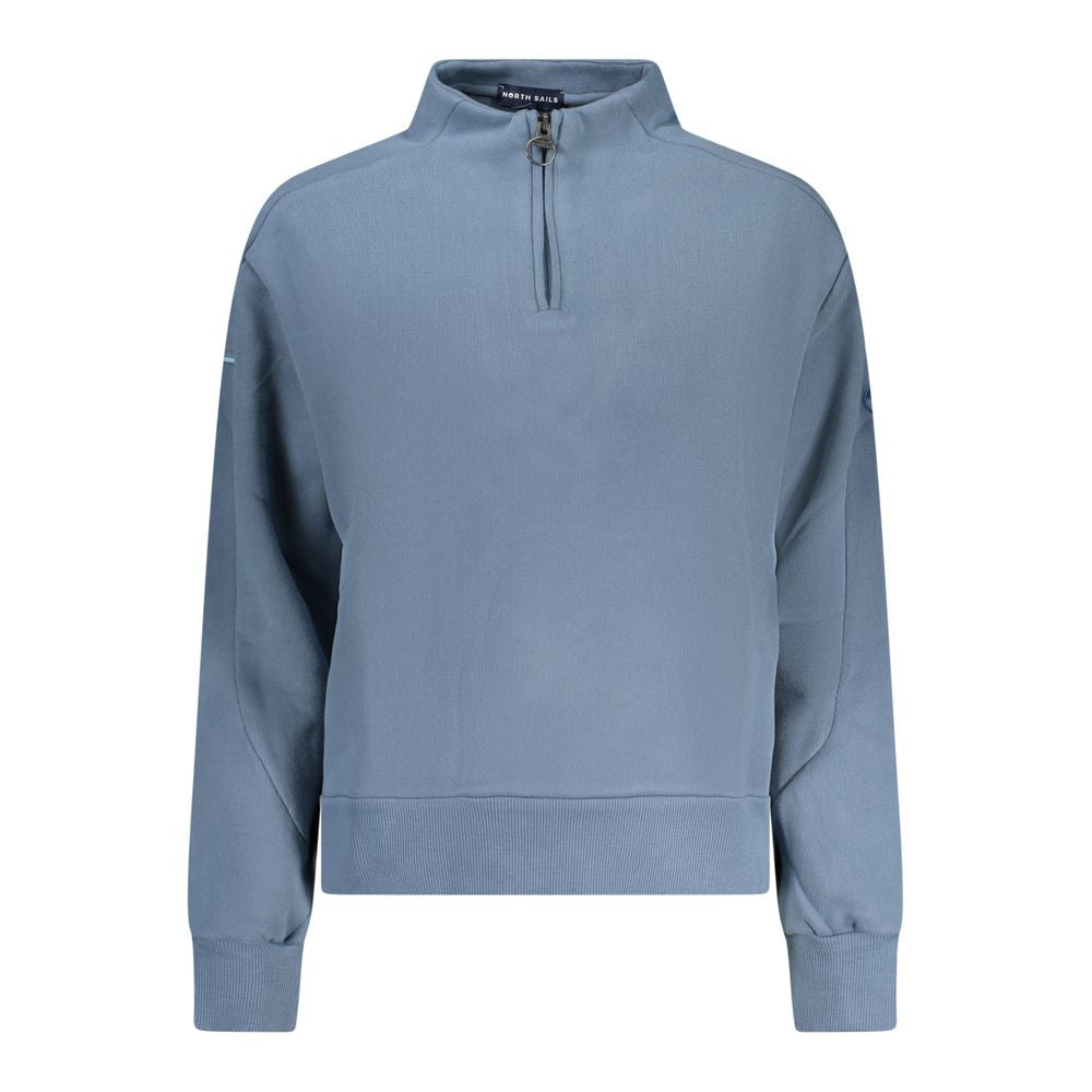 Sweatshirt by North Sails for women in cotton blue & print features an provocated silhouette, detailed with a provocated and a refined wide-neck neckline for a sophisticated aesthetic.