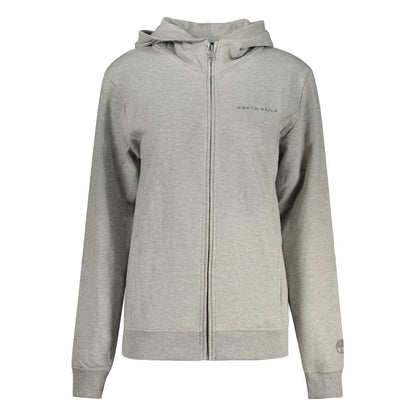 Hooded Sweatshirt Hoodie by North Sails for women in cotton polyester black, gray & print features a authentic silhouette, showcasing a sophisticated hooded neckline and authentic detail for a refined finish.