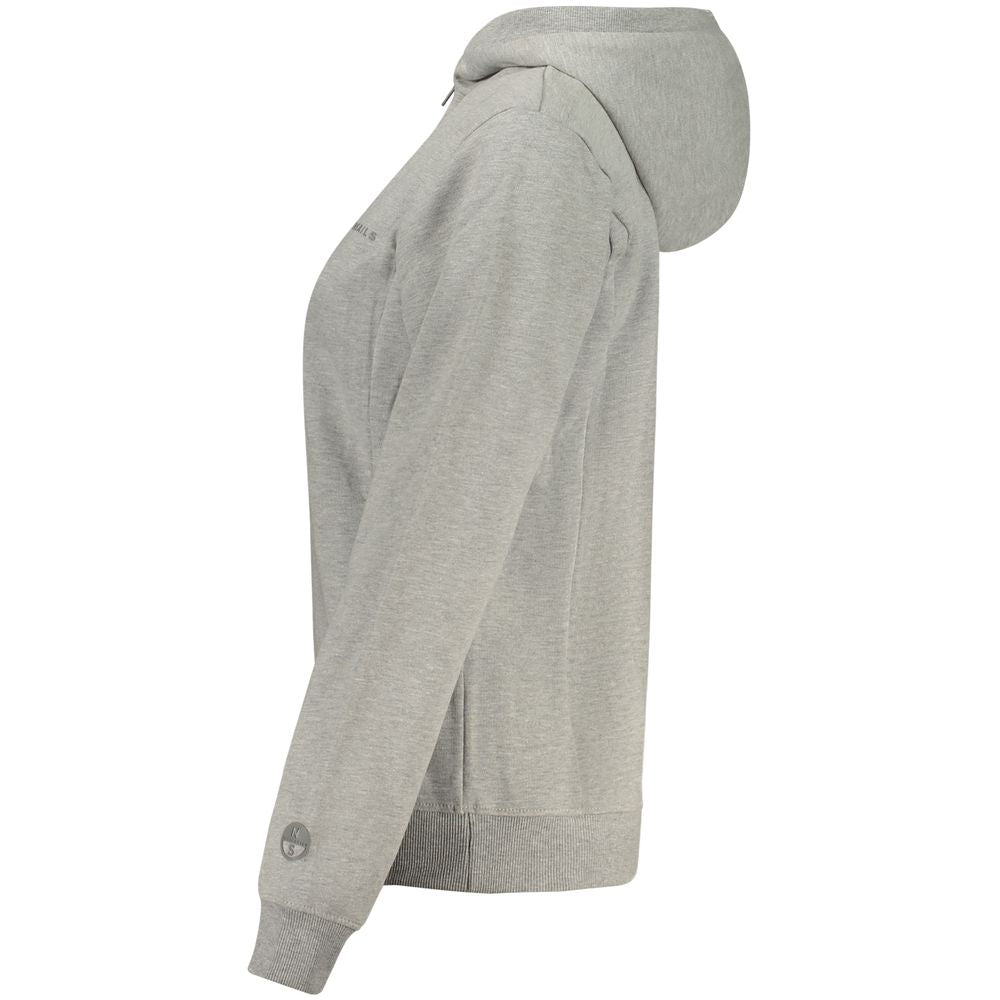 Hooded Sweatshirt Hoodie by North Sails for women in cotton polyester black, gray & print features an avant-garde silhouette, showcasing a sophisticated and detail for a truly avant-garde finish.