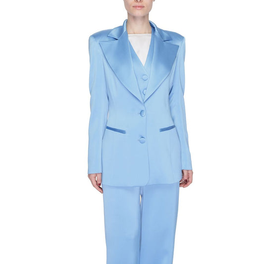 Silence Women's Stretch Polyester Blazer - Blue