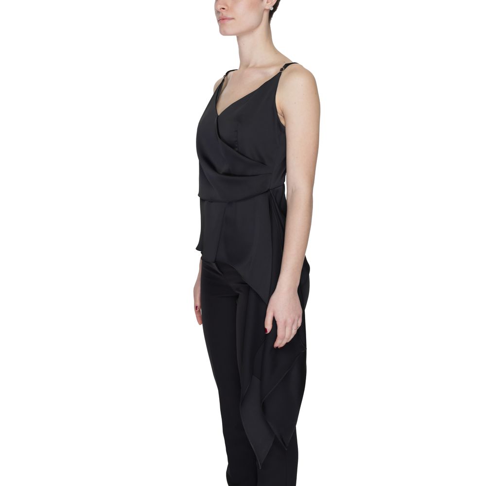 Silence Black Polyester Top