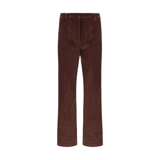 Max Mara Bordeaux Cotton Cropped Pants