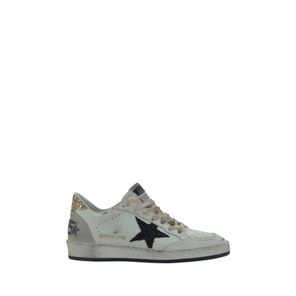 Golden Goose White Goatskin Low Top Sneakers
