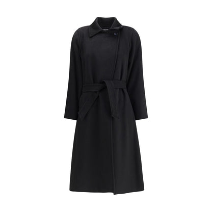 Max Mara Black Camel Hair  Coat