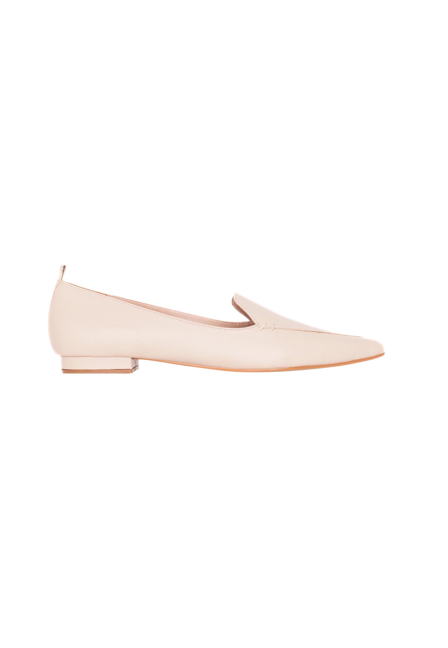 Mangará Atelier Beige Leather Ballerinas Butia – Women’S Pointed-Toe Flat Shoes