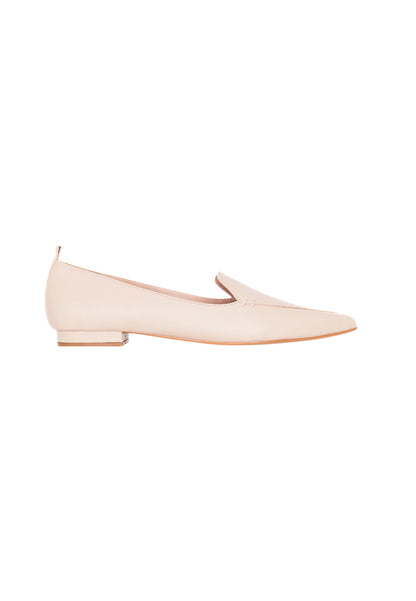 Mangará Atelier Beige Leather Ballerinas Butia – Women’S Pointed-Toe Flat Shoes