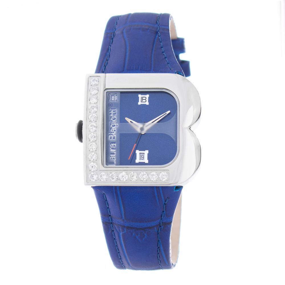Laura Biagiotti Purple Leather Dress Watch