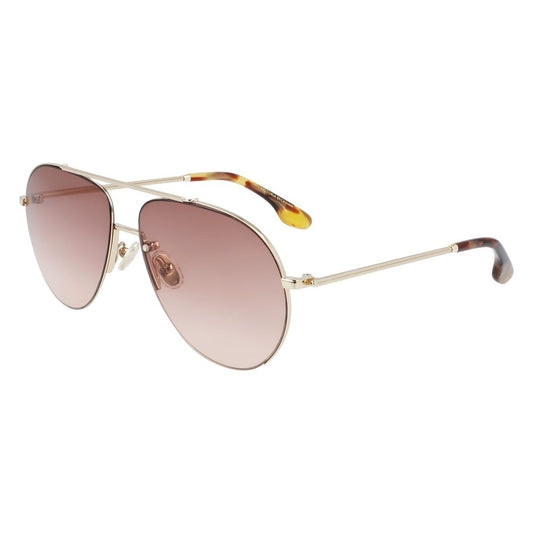 Victoria Beckham VB213S725 Gold Women's Sunglasses with Gradient Polarized Lens