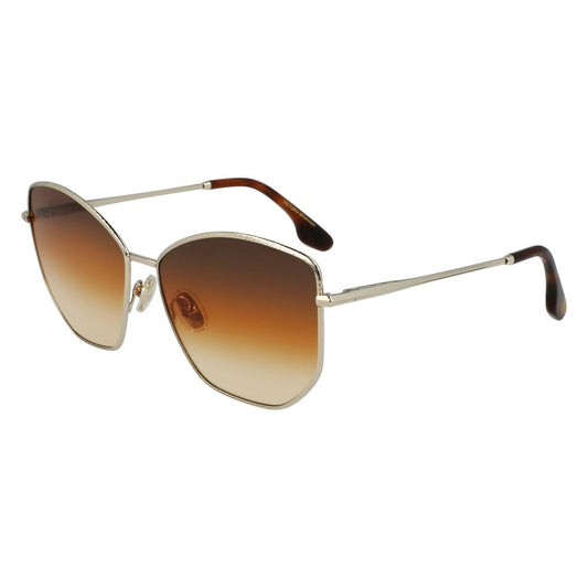 Victoria Beckham VB225S702 Gold Women's Sunglasses with Polarized Lens