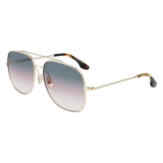 Victoria Beckham VB215S756 Gold Women's Sunglasses with Polarized Lens
