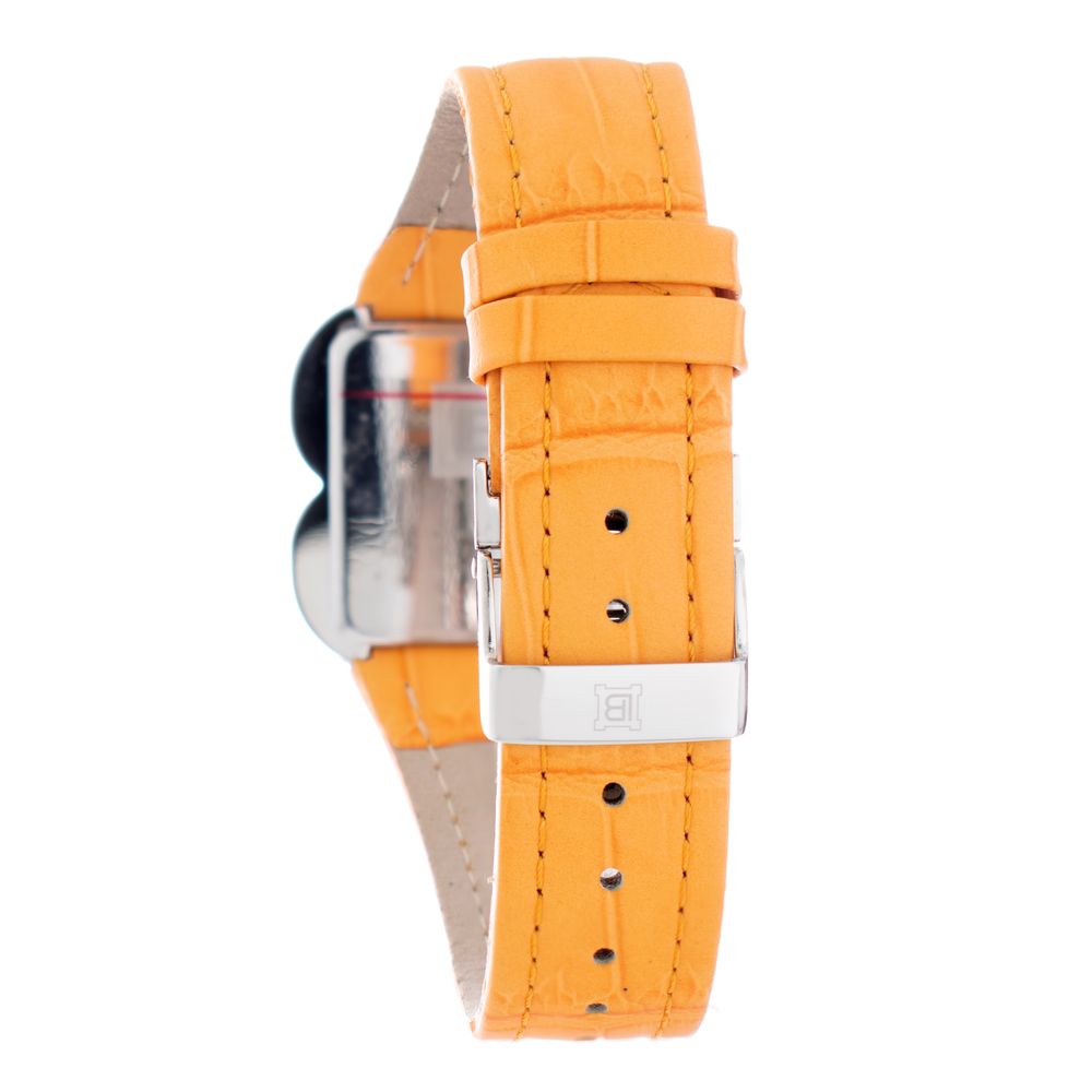 Laura Biagiotti Orange Leather Dress Watch
