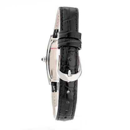 Laura Biagiotti Black Leather Dress Watch