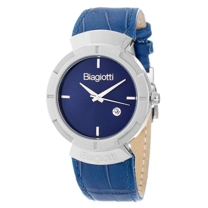 Laura Biagiotti Blue Leather Dress Watch