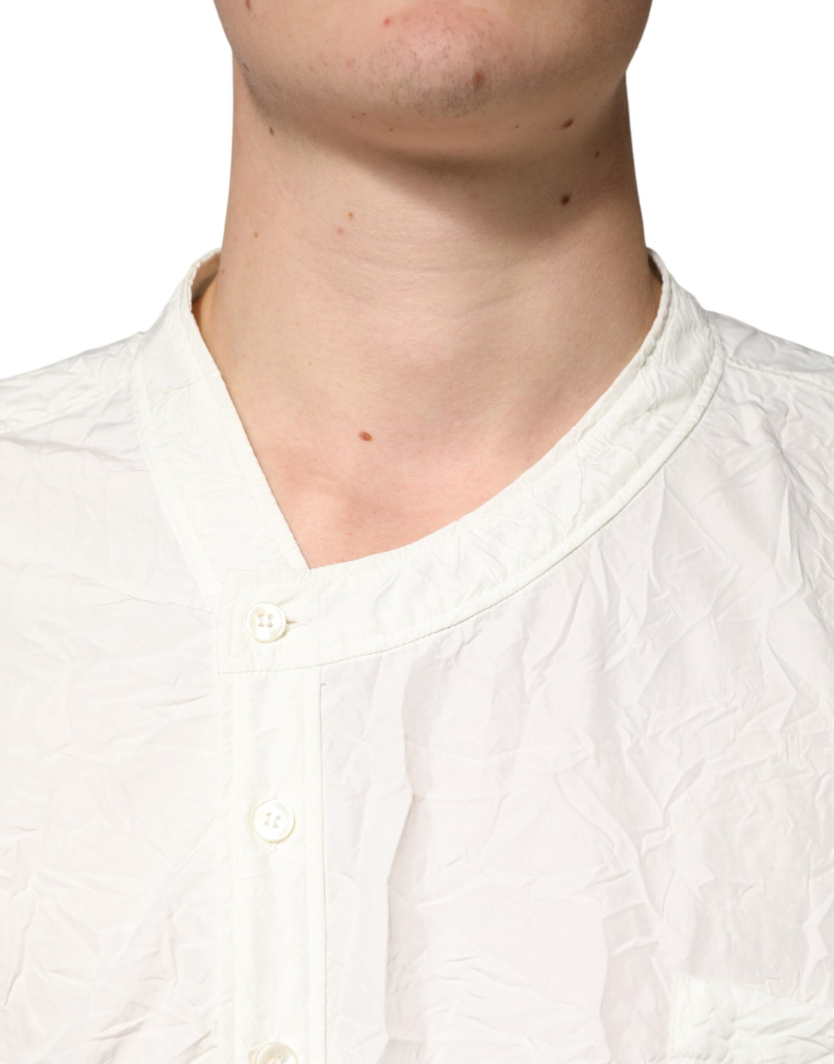 Dolce & Gabbana Crisp Men's Regular Fit Long-Sleeve Cotton T-Shirt - White
