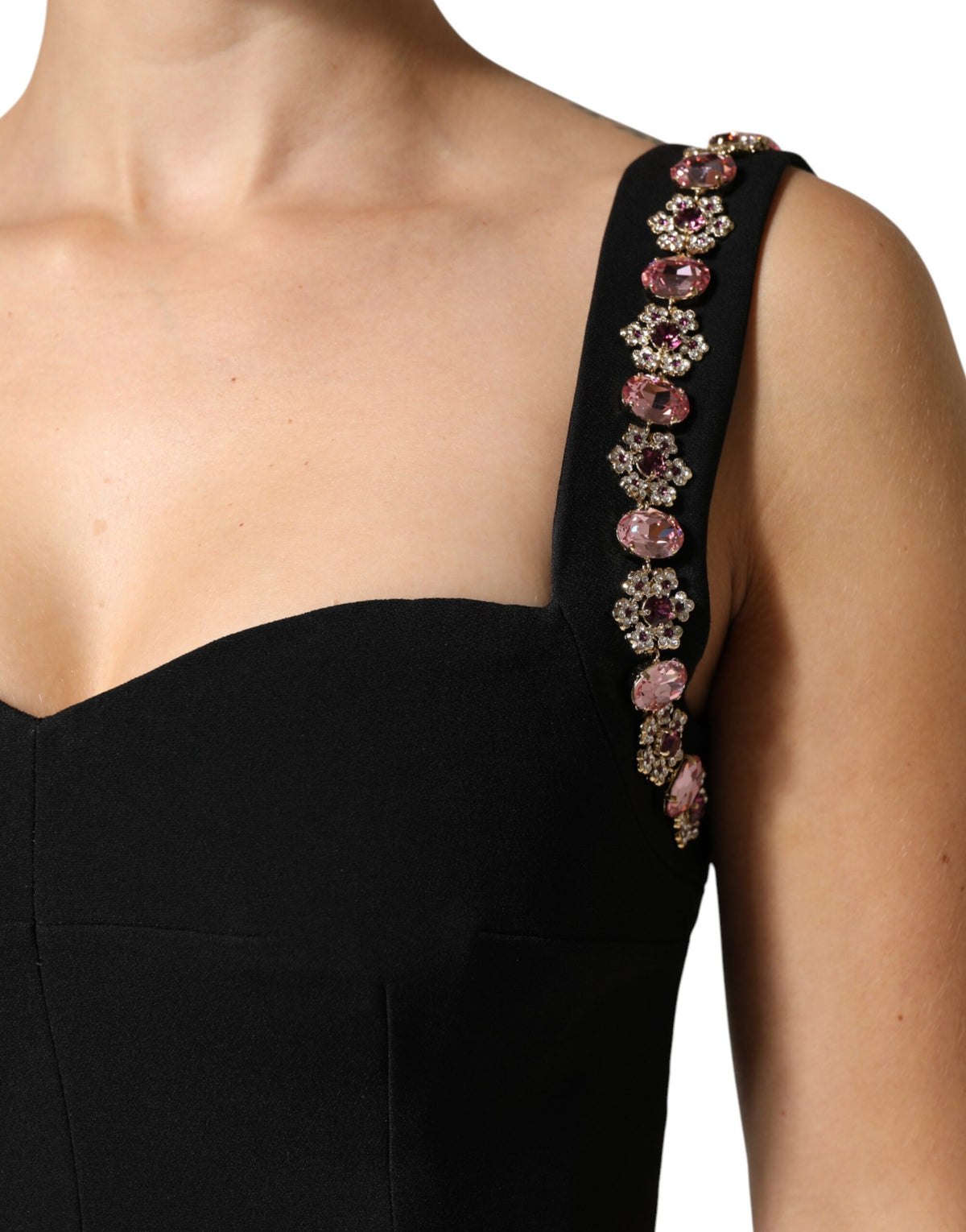 Dolce & Gabbana Women's Gown Mermaid Sheath Cocktail Sleeveless Silk Viscose & Acetate Long Dress - Black Red