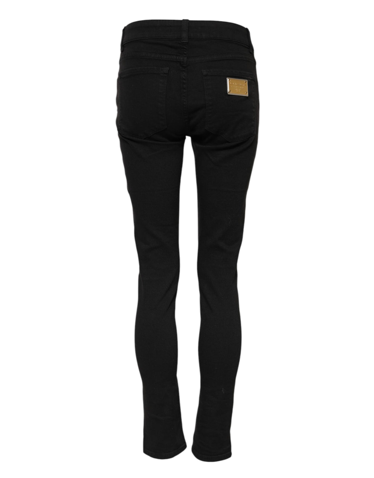 Dolce & Gabbana Women's Skinny Slim Stretch Denim Cotton Jeans - Black