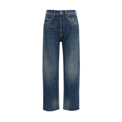 Margiela Blue Cotton Straight-Leg Jeans