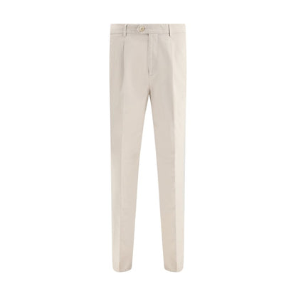 Brunello Cucinelli Cream Cotton Casual Pants